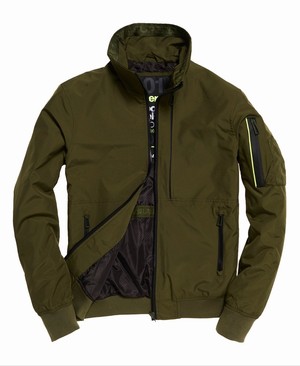 Superdry Moody Light Bomber Férfi Kabát Sötét Khaki | MLOXR9405